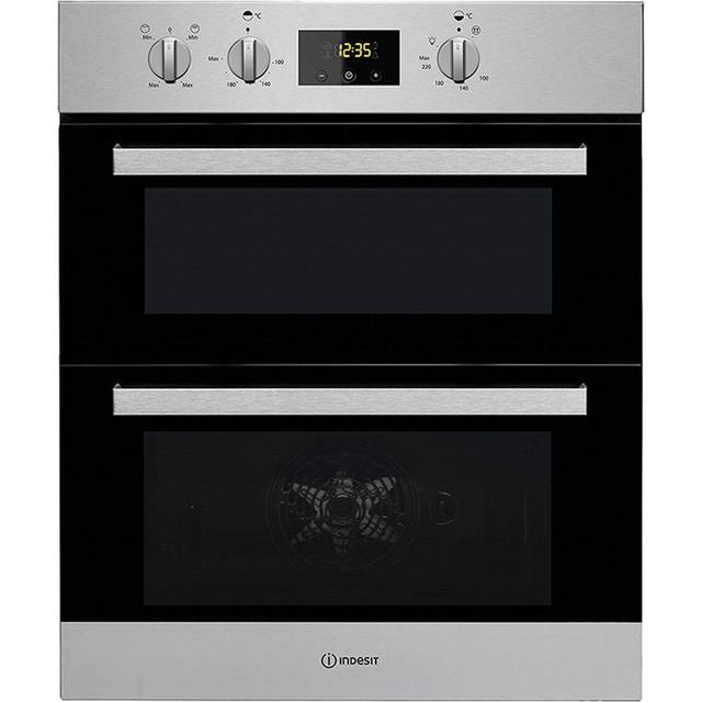 Indesit Double Oven Under Counter - Stainless Steel