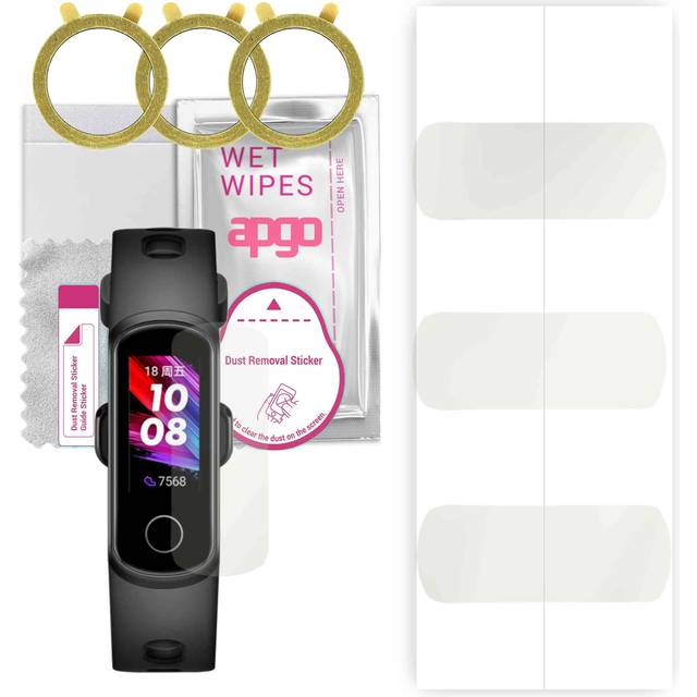 3x apgo Hydrogel Matte Screen Protector for Honor Band 5i, Hydrogel Film, Flexible, Soft TPU with positioning layer easy installation
