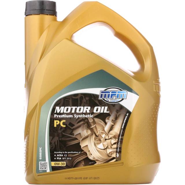 MPM Premium Synthetic PC 0W-30 Motorolja Dunk 5 l Toyota - Peugeot - Kia - Citroen - Fiat - Hyundai - Subaru - Mitsubishi