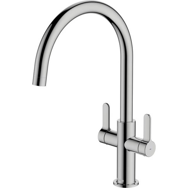 McAlpine Teviot Chrome Twin Lever Kitchen Mixer Tap