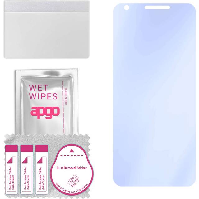 apgo Ultra-Clear 9H Hybrid protective glass compatible with Google Pixel 3a XL, flexible nano glass, great replacement for tempered glass, scratch-res