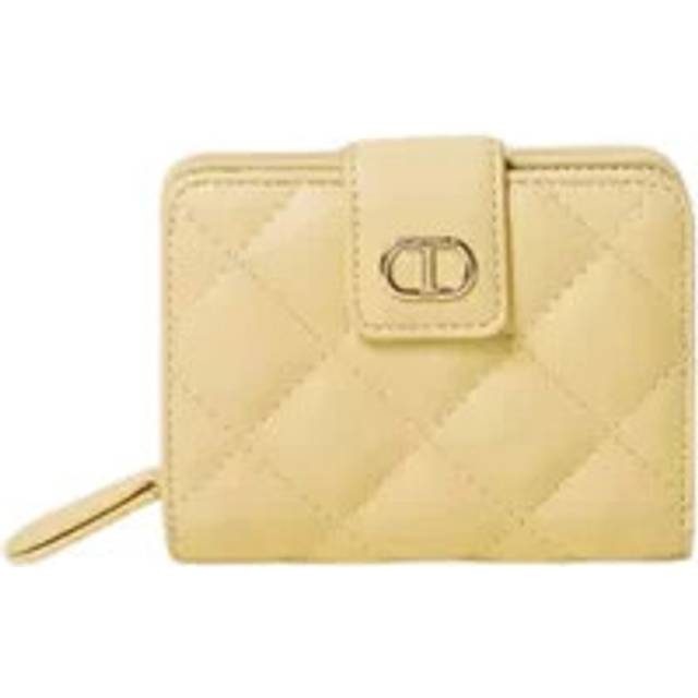 Twinset, Wallets & Cardholders, female, Yellow, ONE SIZE, Yellow Quilted Wallet with Zipper