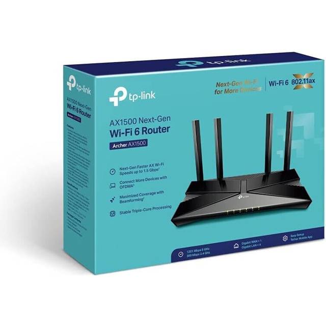 Archer AX18 Router WiFi 6 AX1500Mbps, WiFi Router,Gigabit Ethernet Ports, VPN Router Server, Easy Setup, Internet Booster Routers, WiFi Booster, WPA3