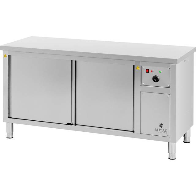 Värmeskåp för mat - 160 x 60 x 85 cm - 30 till 80 °C - Royal Catering RCWC-60160
