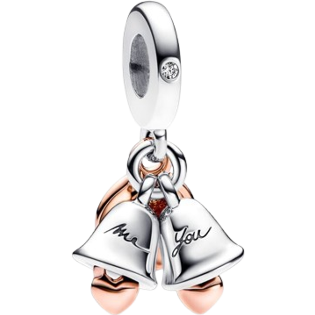 Pandora Moments Collection Silver & 14K Rose Gold Plated Charm