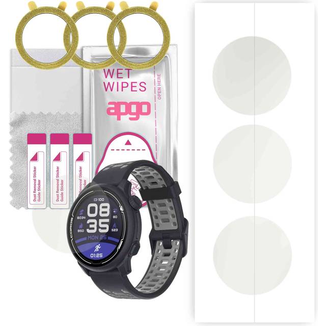 3x apgo Hydrogel Screen Protector for Coros Pace 2, Hydrogel Film, with positioning layer easy installation