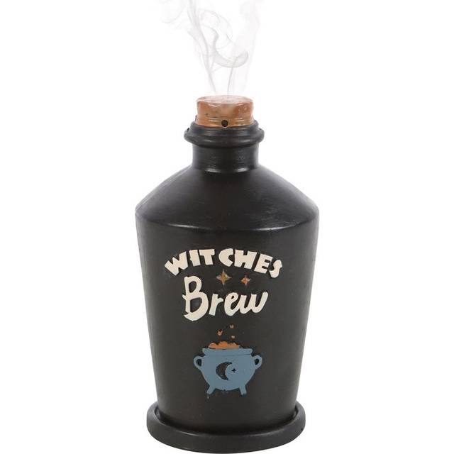 Gothic Homeware Witches Brew Cauldron Incense Cone Burner Bottle