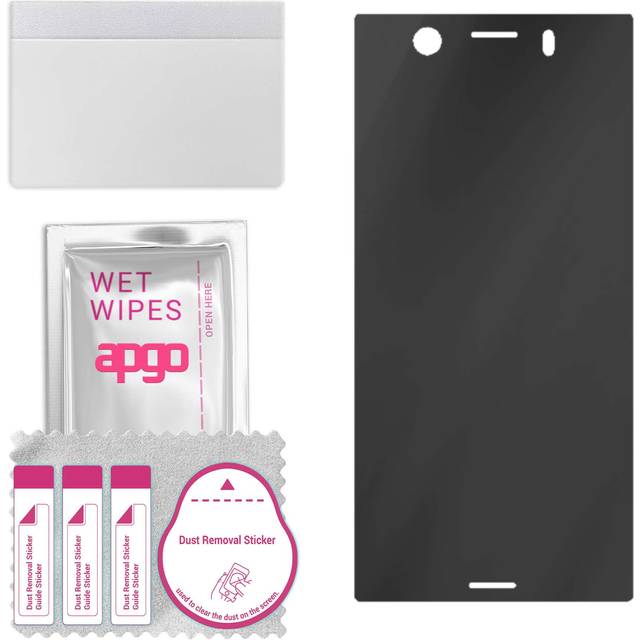 apgo Privacy Matte Hybrid protective glass compatible with Sony Xperia XZ1 Compact, flexible nano glass, great replacement for tempered glass, scratch