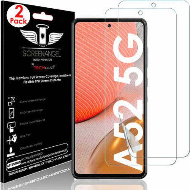 2x techgear (tpu) full coverage screen protectors for samsung galaxy a52 a52s 5g