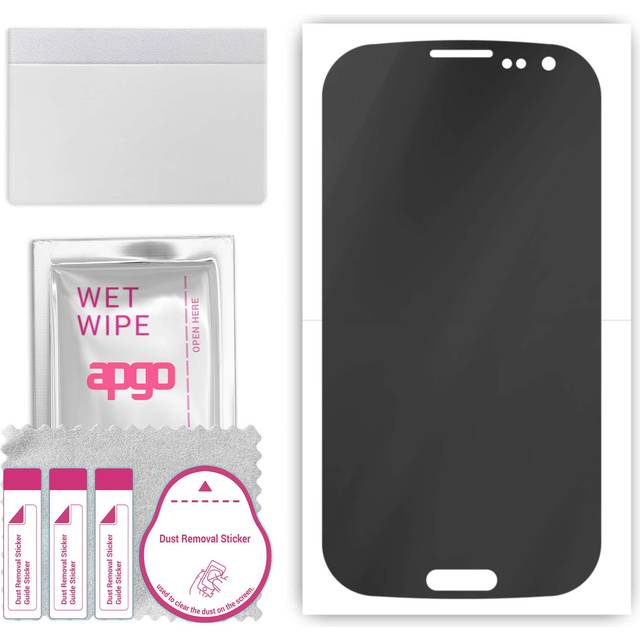 apgo Hydrogel Privacy Matte Screen Protector for Samsung Galaxy S3 i9300, Anti Spy, Hydrogel Film, Flexible, Soft TPU with positioning layer easy inst