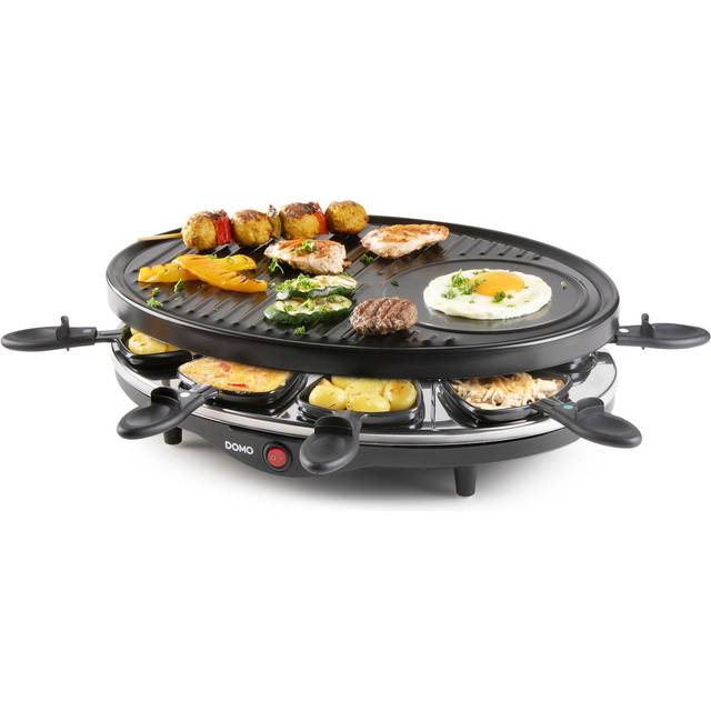 Domo DO9038G raclette-grill, metall, 1 liter, svart