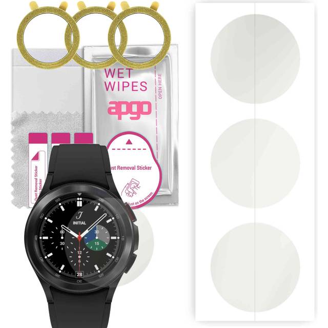 3x apgo Hydrogel Matte Screen Protector for Samsung Galaxy Watch4 Classic 42mm, Hydrogel Film, Flexible, Soft TPU with positioning layer easy installa