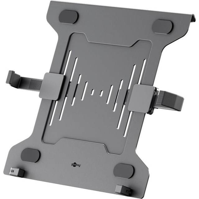 Goobay Laptop Mount for Monitors from 10 to 15.6 Inches (25-40 cm), Max. 4.5 kg, for Mounting on a Monitor Mount, VESA 75/100 mm, Black / 70817