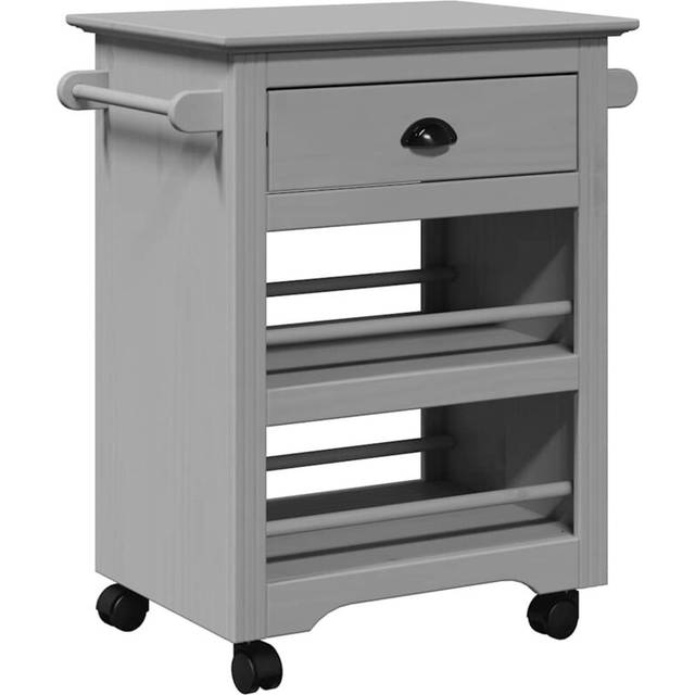 vidaXL Kitchen Trolley BODO Grey 67.5x45x80 cm