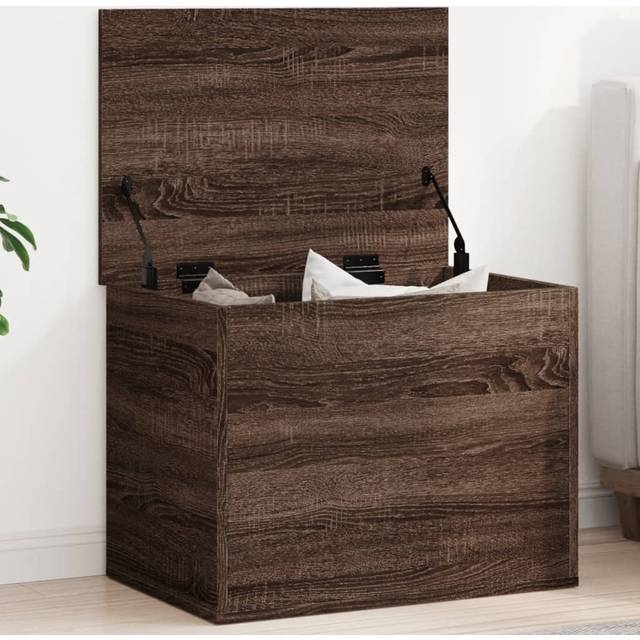 vidaXL Förvaringslåda brun ek 60x42x46 cm konstruerat trä