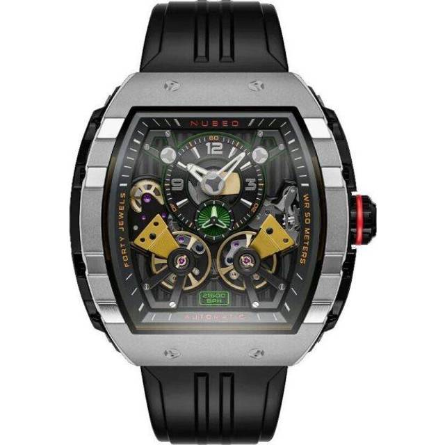 Nubeo NB-6100-02 Herrenuhr Magellan Double Barrel Automatik 48mm 5ATM