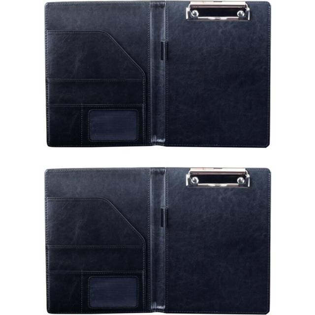2X A5 Document Bag File Folder Clipboard Business Office Financial School Supplies (Black)
