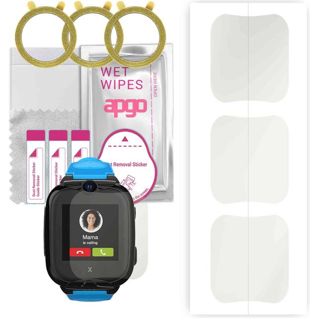 3x apgo Hydrogel Matte Screen Protector for Xplora XGO 2 kids, Hydrogel Film, Flexible, Soft TPU with positioning layer easy installation