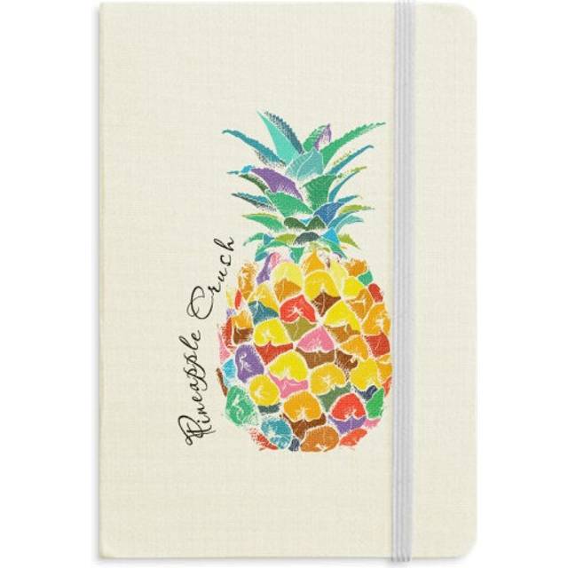 Watercolor Pineapple Tropical Fruit Notebook Official Fabric Hard Cover Classic Journal Diary