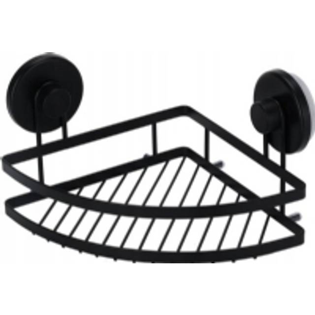 Bathroom Solutions Hjørnebrusekurv Med Sugekopshylde 20 x 20 x 12,5 cm