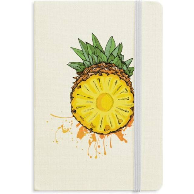 Yellow Pineapple Tropical Fruit Notebook Official Fabric Hard Cover Classic Journal Diary