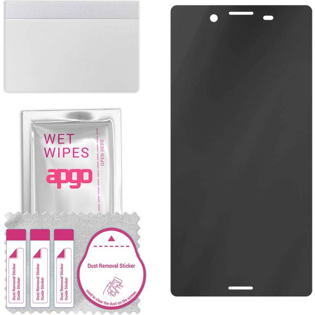 apgo Privacy Matte Hybrid protective glass compatible with Sony Xperia X Compact, flexible nano glass, great replacement for tempered glass, scratch-r