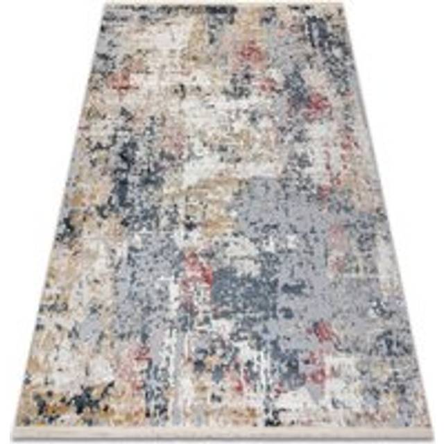 Rugsx - distin 0123A pink / powder / white modern carpet - Abstraction, vintage, fringes multicolour 160x230 cm