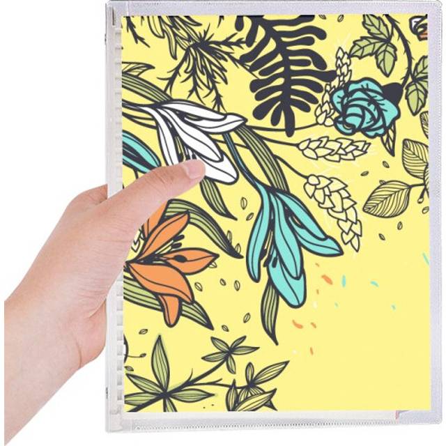 modern art lily flowers s drawing notebook loose  diary refillable journal statiry