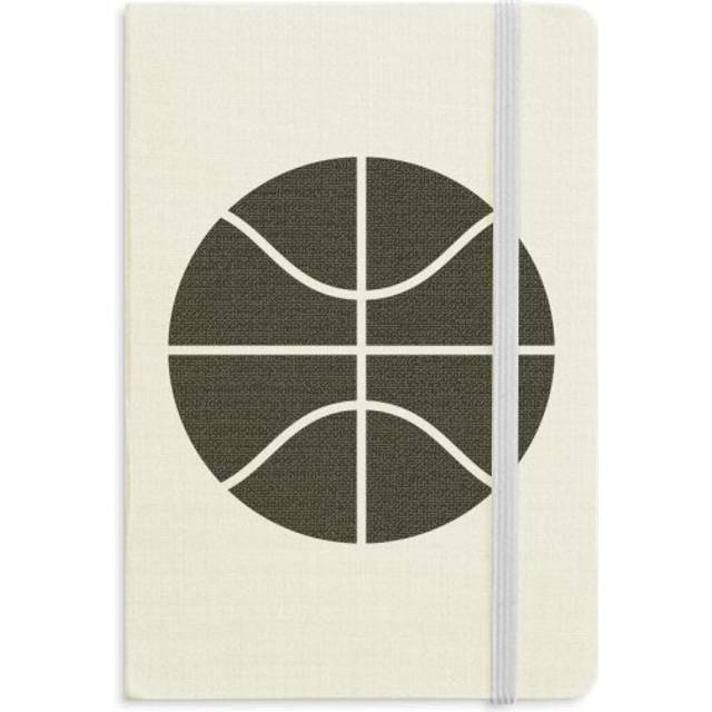 Basketball Sport Simple Geometry Pattern Notebook Official Fabric Hard Cover Classic Journal Diary
