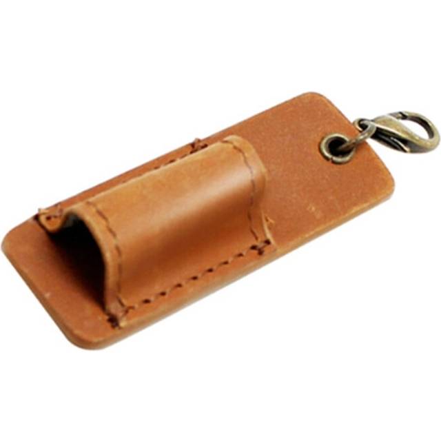 (Chocolate) 2023 New Fountain Pen Holder Leather Pen Pocket Badge Reel Holder for