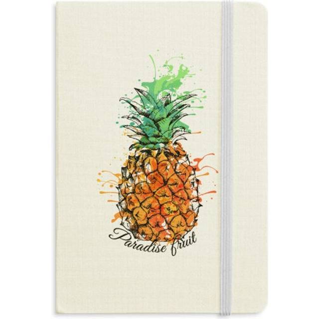 Orange Pineapple Tropical Fruit Notebook Official Fabric Hard Cover Classic Journal Diary