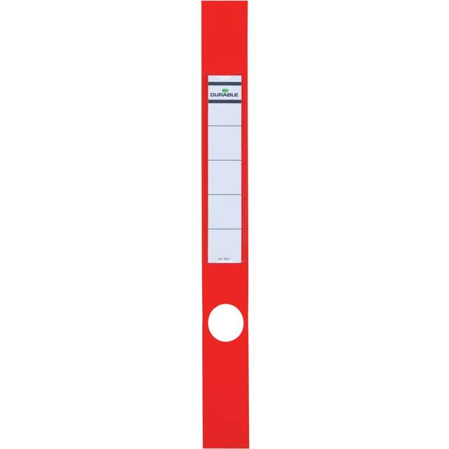 Durable 809103 Ordofix Lever Arch Spine Labels 40 x 390 mm - Red (Pack of 10)