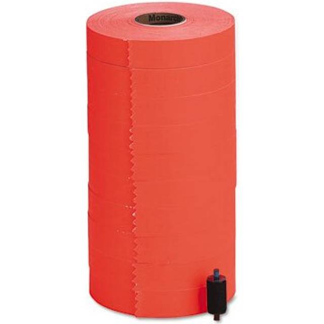 Monarch Pricemarker 1115 Two-Line Labels  5/8 x 3/4 Inches  Fluorescent Red  10 Rolls/Box (925020)