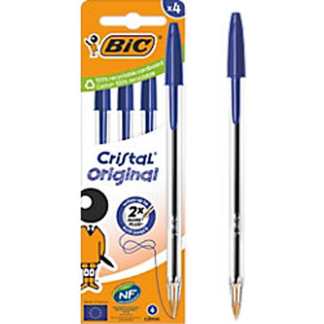 Cristal Blue Bic Pens 4 pack