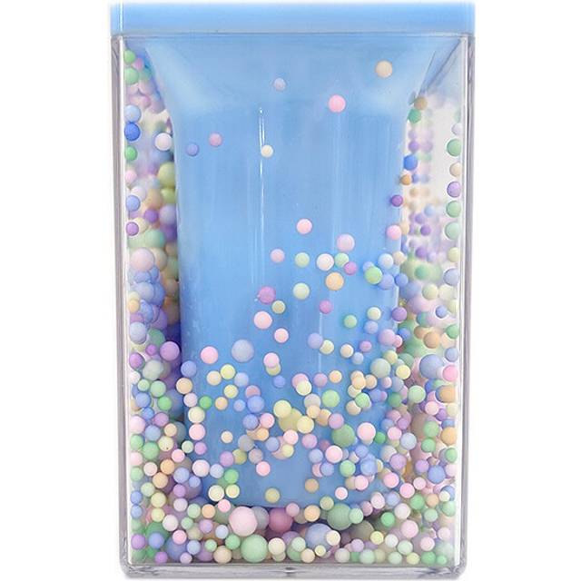 (BlueA) Creative Desktop Large Capacity Squar Shape Pencil Case Cute Foam Ball
