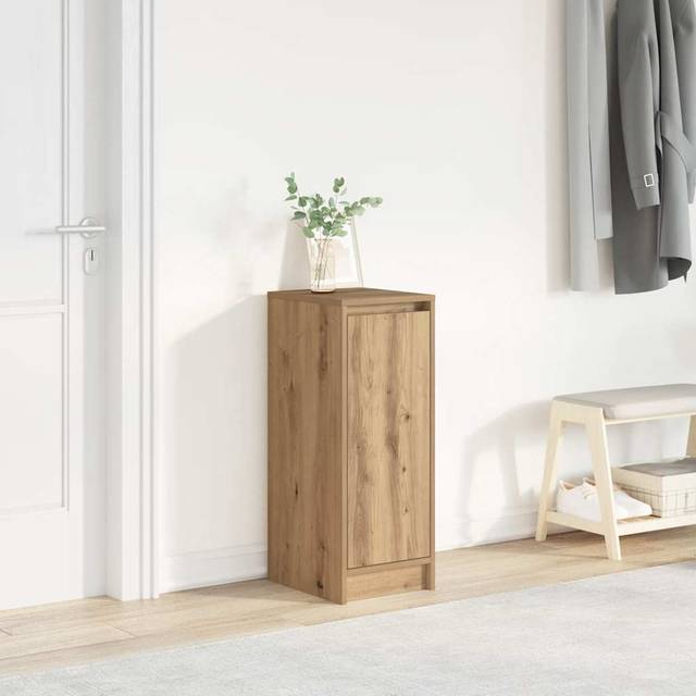 vidaXL Shoe Cabinet Artisan Oak 29.5x34x76 cm Engineered Wood - Brown