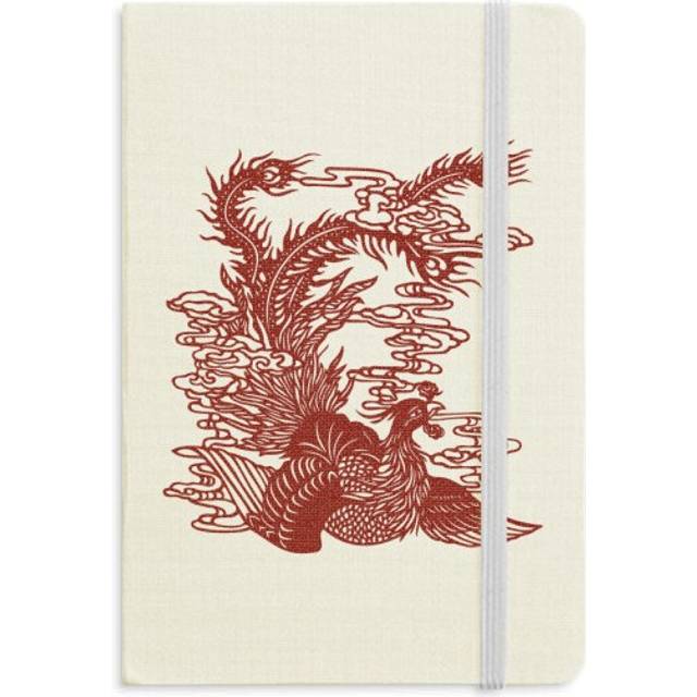 Chinese Phoenix Bird Animal Portrait Notebook Official Fabric Hard Cover Classic Journal Diary