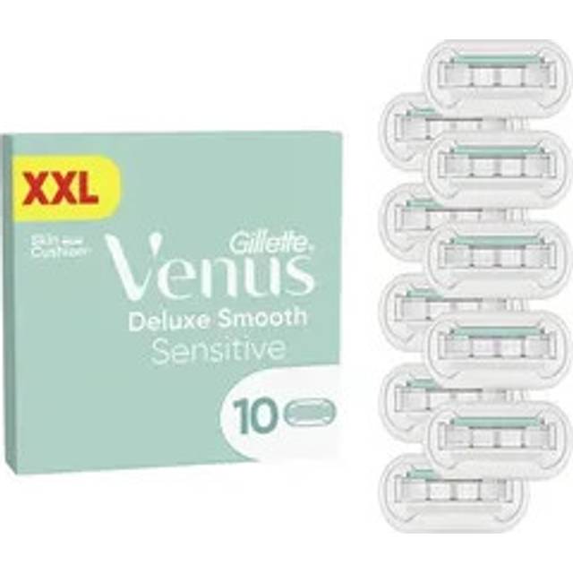 Gillette Venus 10 st. Deluxe släta Sensitive rakblad