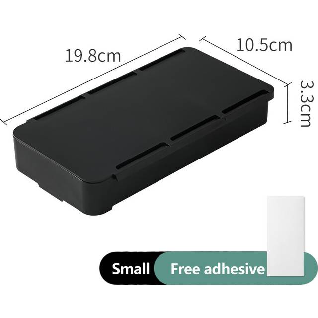 (black bo x  1) Under The Desk Drawer Storage Box Desktop Holder Office Desk Student Stationery