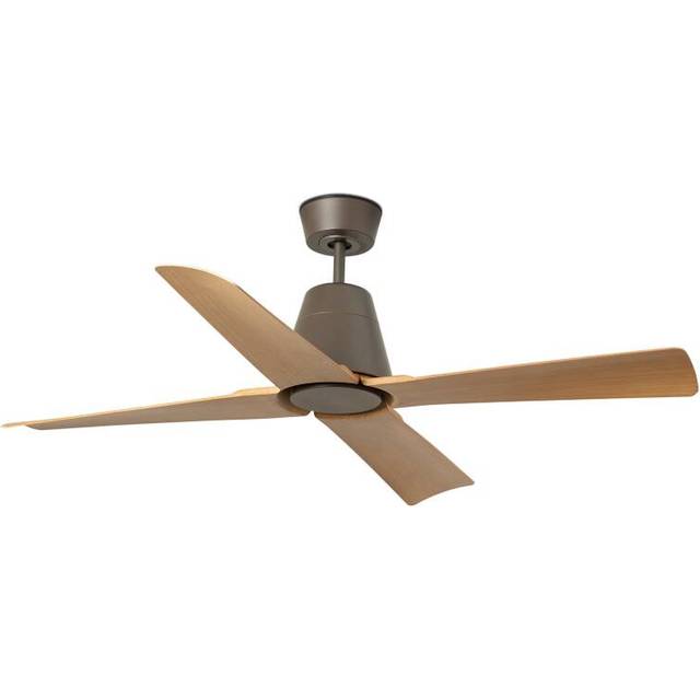 Faro Typhoon Medium Brown, Wood IP44 DC Ceiling Fan 6 Speed