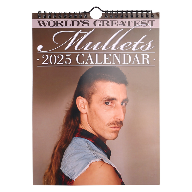 2025 Wall Monthly Calendar World Greatest Mullets Hanging Calendrier