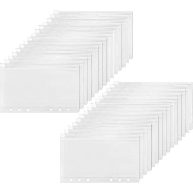 KLYNGTSK PCS Size Plastic Binder Zipper Folders Hole 30 A6 6