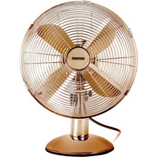 12" Copper Metal Oscillating Desk Fan 35W