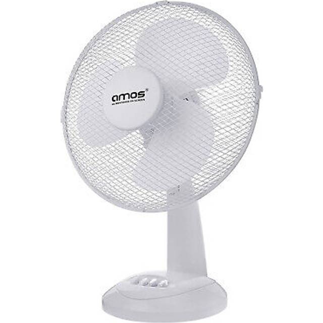 Amos 12 inch desk fan oscillating electric 3 speed cooling portable