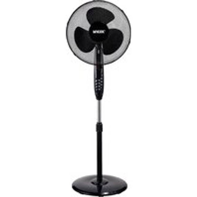 Mylek Pedestal Fan 16" 45W With Remote Control, Black