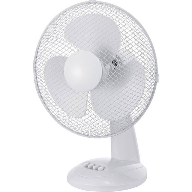(12 Inch (Desk Fan White)) Desktop Desk Fan Air Cooler Tilt Adjustable