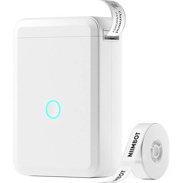 NIIMBOT Label Maker Machine D110 Sticker Printer Maker with 1 Roll White Starter Label Paper,Wireless Technology USB Rechargeable