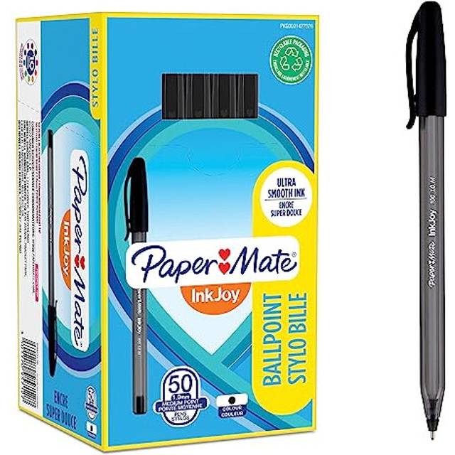 Paper Mate InkJoy 100ST Ballpoint Pens | Medium Point (1.0mm) | Black | 50 Count