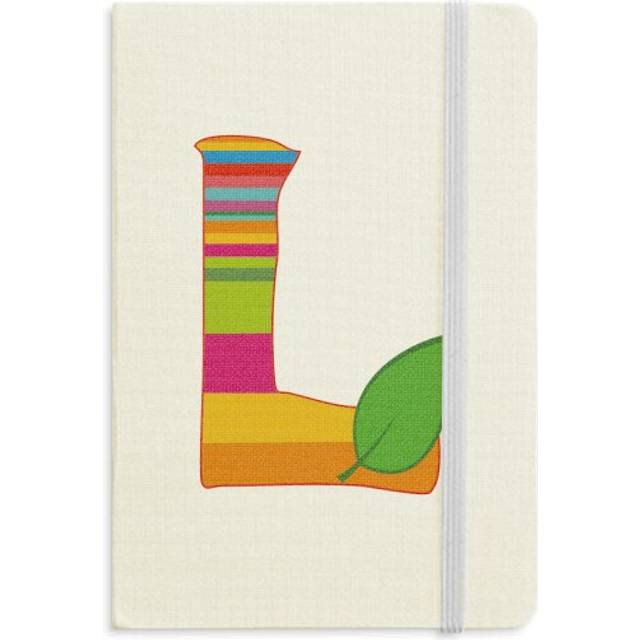 L Alphabet Orange Fruit Cute on Pattern Notebook Official Fabric Hard Cover Classic Journal Diary