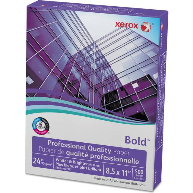 Premium Laser Paper  98 Brightness  24lb  8-1/2 x 11  White  500 Sheet